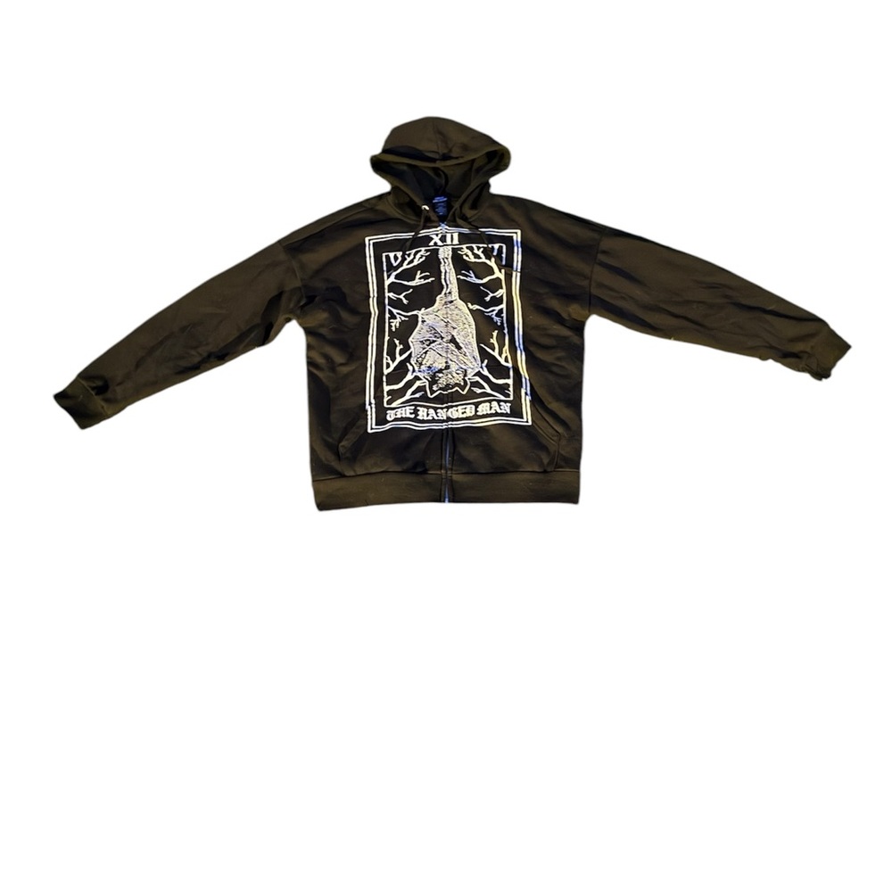 Black Lightweight Shirt Jacket with Graphic Design